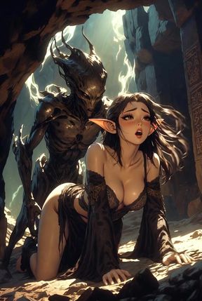 Curvy blonde pro goes deep on her own hentai alien toy