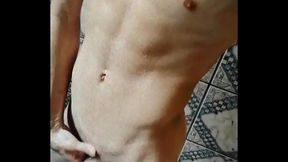 Sensual Bathroom Solo Session: ExposedGayMasturbation Fantasies Unleashed