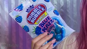 Daisy Blows Dubble Bubble BlueRazz Gumballs