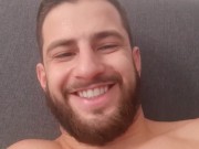 Handsome stud in bed gives you positive ASMR encouragement