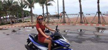 Hot ass Thai GF motobike ride and fuck