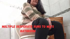 Multiple desperate runs to Mia's bathroom