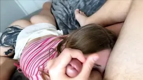 Tomboy Stepdaughter Begs For Rough Anal After Catching Stepdad Jerking Off In The Garage