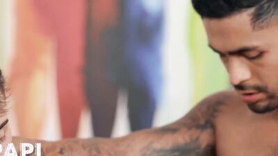 Two attractive studs enjoy a rimming foreplay before fucking deep