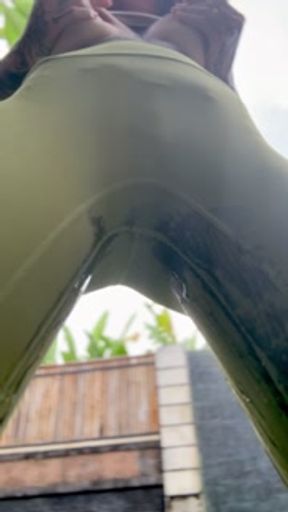 Lactating MILF pees all over you