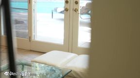 Blonde babe gets boss's load in her mouth and pussy