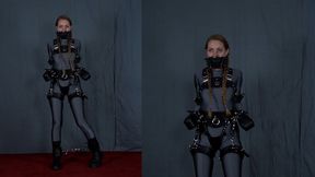 Nichole James is a Trapped Leather Prisoner