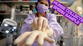 10 min B/G 3rd person POV Watch Nurse Luna up close give her patient a hand job milking for a sperm sample! Wearing my 5.5 Biogel Surgical Latex Glove