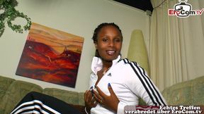 afrikanisches girl nelly black beim fick interview