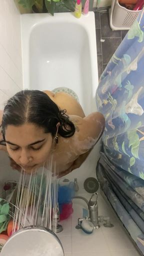 BBW Asian in the Shower