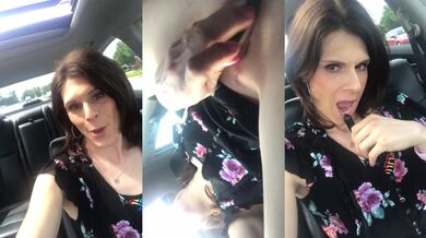 Me, myself & a vibrator (car fun grocery store parking lot)