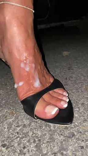 Cum and new high heels