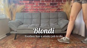 Footboy has a stinky job to do