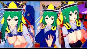 Shikieihime Teases with Busty Curves in Steamy Hentai Pleasure Scene