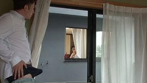 Peeping at a Busty Beauty Changing Clothes Through the Window, My Lucky Encounter Part 1