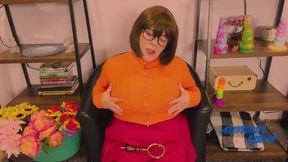 Jinkies! Velma Encourages you to stroke and teases you 015