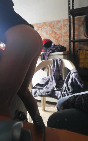 While the Police Leave, He Me to Suck His Penis and Ass.