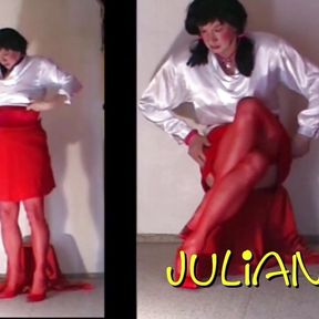 Julian069 cross dress as a girl in red 43