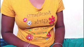 ammu yellow t-shirt remove the boobs massage .