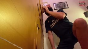 Xl Cock Double Blowjob at the Gloryhole