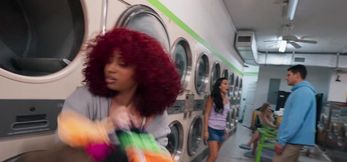 Jade Greene Seduces Hung Stud for Steamy Laundromat Sex
