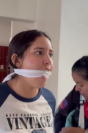 Fantasizing 18-year-old Taped &amp; Gagged by Masked MILF
