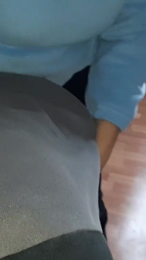 While I was wallpapering, my stepmother fucked me doggy style   Clip 1