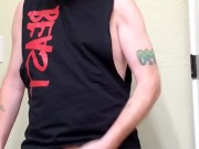 Ginger showing off big dick