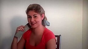 Woman Self Panty Gagged And Tape Wrap Gagged