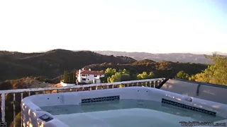 Tiny Trisha Masturbate with Dildo Outdoor