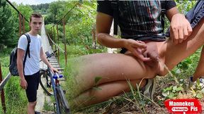 i pee sitting naked in the forest and then i walk