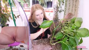 Peeing While Repotting