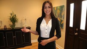 Young very attractive real estate agent fucks new client