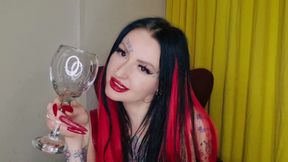 Spit fetish. Mistress sucks lemons, which required more saliva to prepare a special cocktail of spit, drool, and chewed lemons f