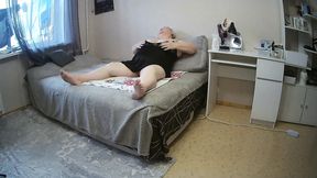 girlfriend masturbates pussy with toys and dreams of a big hard cock