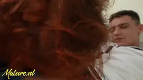 Mature BBW Mirjam Invites Her Toy Boy Neighbor Over Some Late Night Fun!