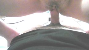 Hairy and Wet Italian MILF Sucks, Fucks, Rides and Swallows Huge Cumshot on Tongue