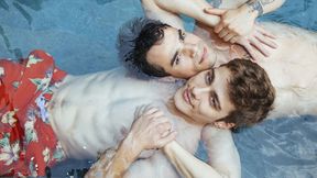 Blake Mitchell & Levi Karter - Intense Poolside Anal Pounding