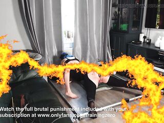 Training Zero Femdom 100 Impacts Flogging Torture! Servitude S&M Real Homemade Amateur Wife mother I'd like to fuck Stepmom Thrall FLR Climax Cum