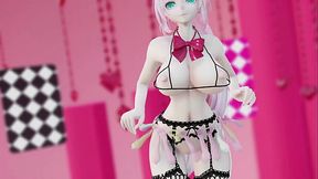 Megurine Luka Hentai Vocaloid Nude Dance Rabbit Hole Song MMD 3D Clear Blue Eyes