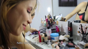 Behind the scenes. ASHLY ROSE, LUCY MENDEZ, SABRINA MILLER. LTP104