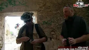 Hot Spanish milf rides and gets fucked in ruin