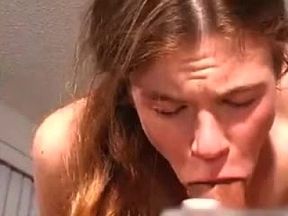 Melissa Ashley stuffing a hard cock down her throat