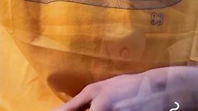 ”Stone having a blast puffing away with his fat meat”