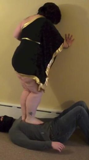 Mystique's weigh-in and trample