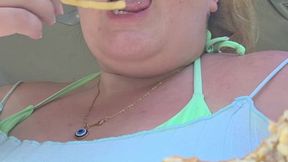 Reina Lokita eating and burping