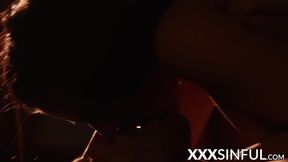 Sensual sex in darkness - Big cock babe