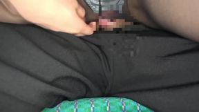 Japanese lady is sucking a rock hard meat stick in the train and getting fucked hard