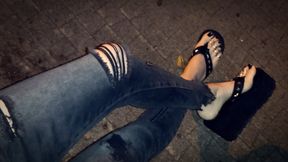 feet so good - public crossdressing