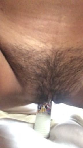 Indian Village Girl Masturbation with Gum Bottle, Small Pussy Squirting